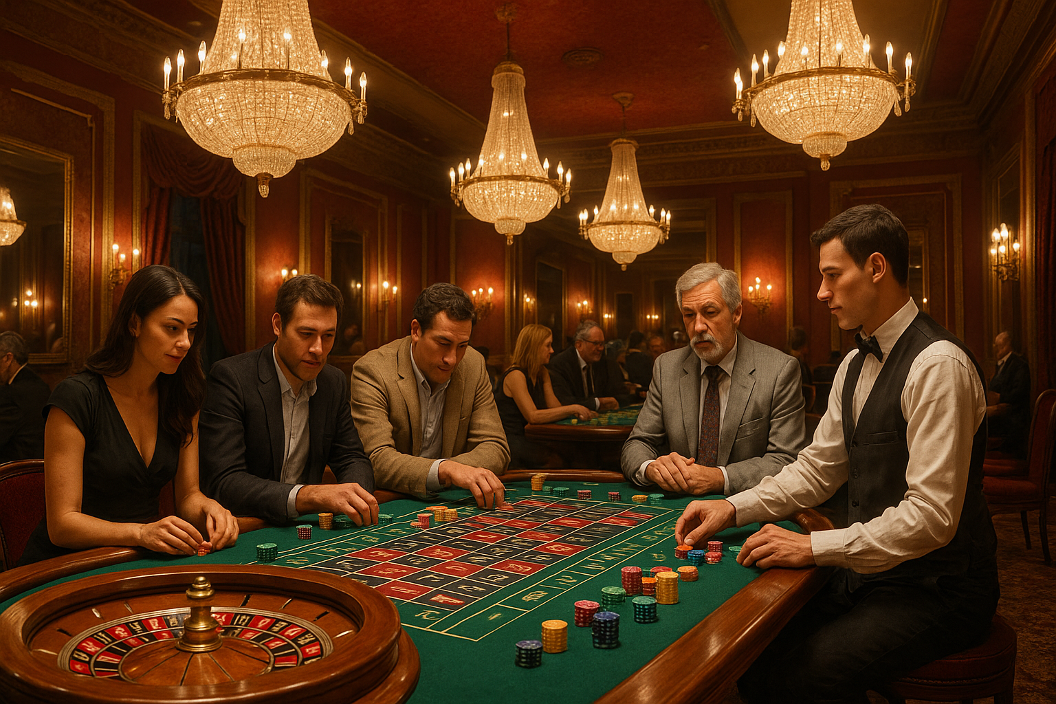 Casino roulette table